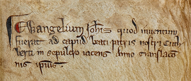 St Cutchbert inscription - British Library