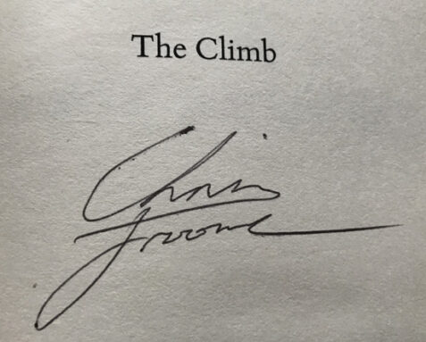 The Climb By Chris Foome - Signed Hardback Edition