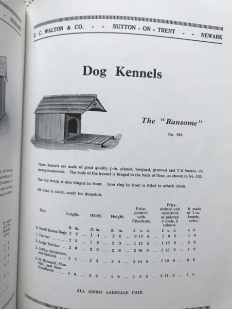 Vintage 1930s Walton's Catalogue - Poultry Houses, Coops, Dog Kennels, etc