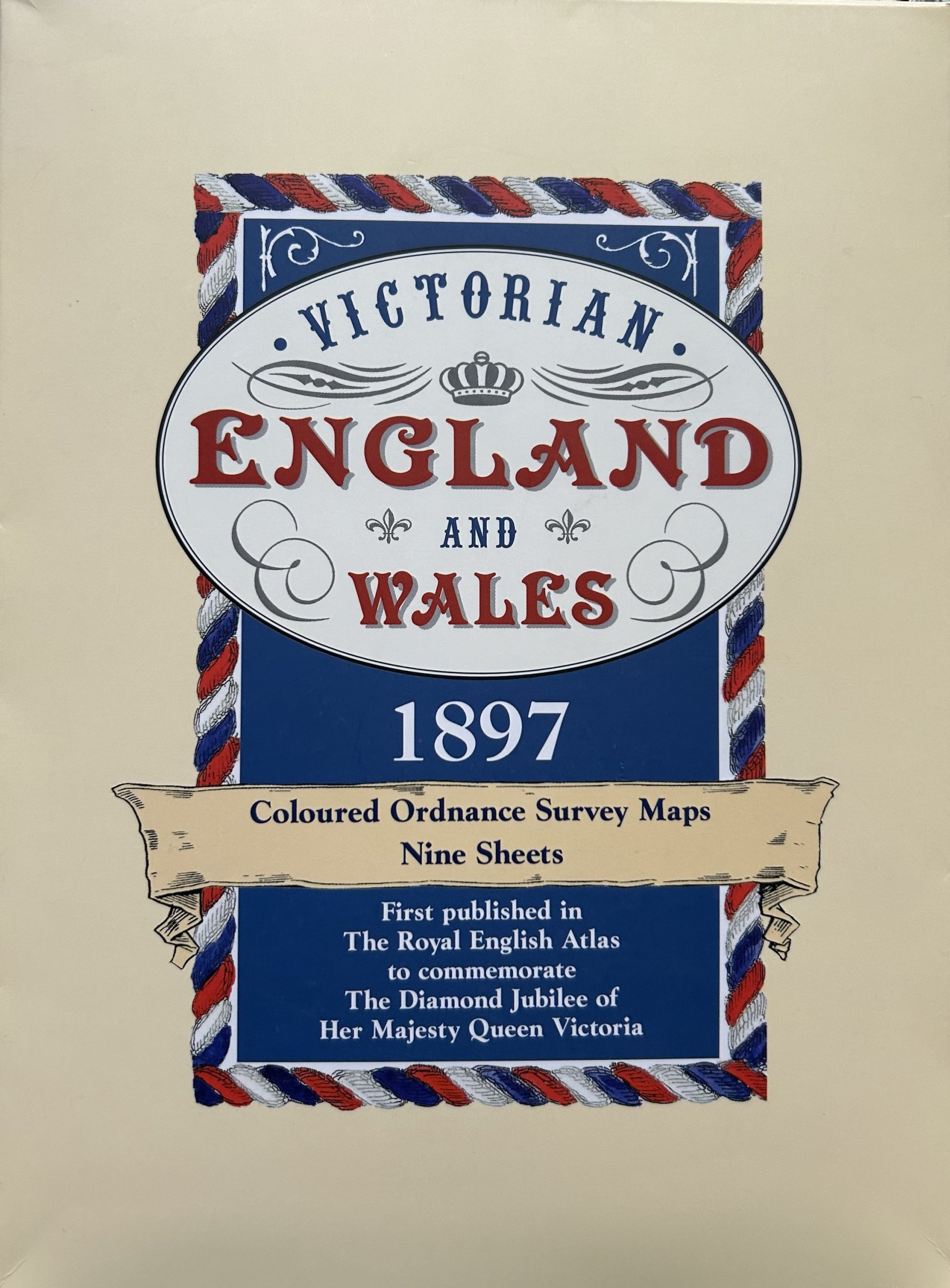 Victorian England and Wales 1897: Coloured Ordnance Survey Maps - 9 Sheets